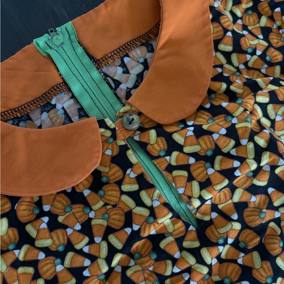 Halloween Candy Corn dress with pockets! OOAK M - Picture 7 of 7